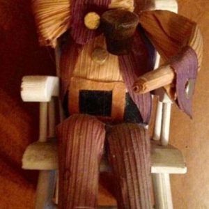 PIPE PUPPET CORN AND WOOD FROM USA 70" TOYS LITTLE DOLL REAL MINT VERY FUNNY